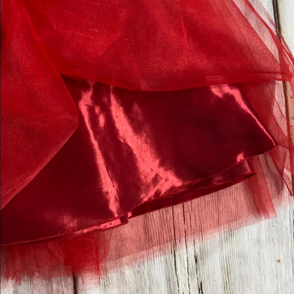 Kid’s Gold and Red Christmas Dress - Picture 5 of 10